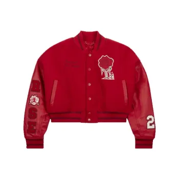 JORDAN X Teyana Taylor Women's Varsity Jacket Gym Red/Sail/Team Red
