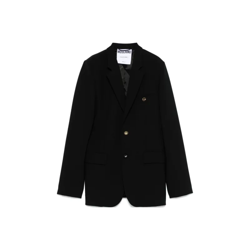 MOSCHINO Single Breasted Crepe Blazer-0
