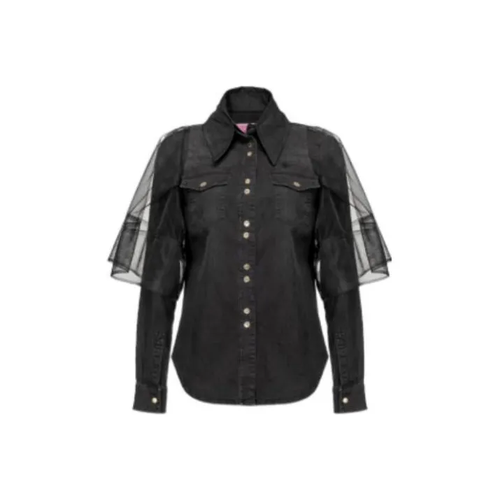 PINKO Denim Jackets Women's Black-0