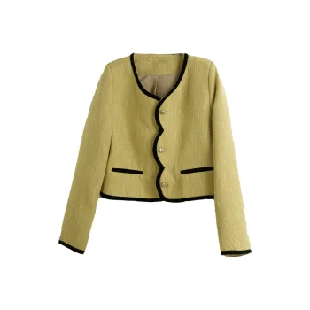 Olrain Cropped Coats Women's Green
