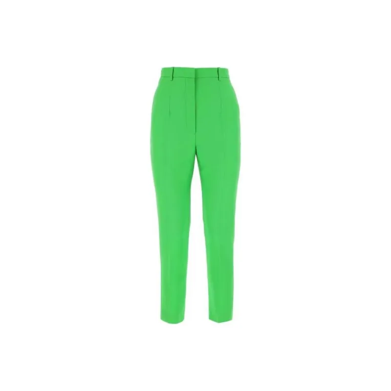 Alexander McQueen Straight Leg Pleated Pants-0