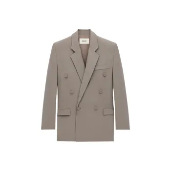 SAINT LAURENT FW24 Business Suits Coats Women's Taupe