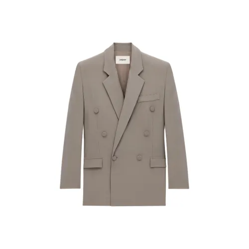SAINT LAURENT FW24 Business Suits Coats Women's Taupe