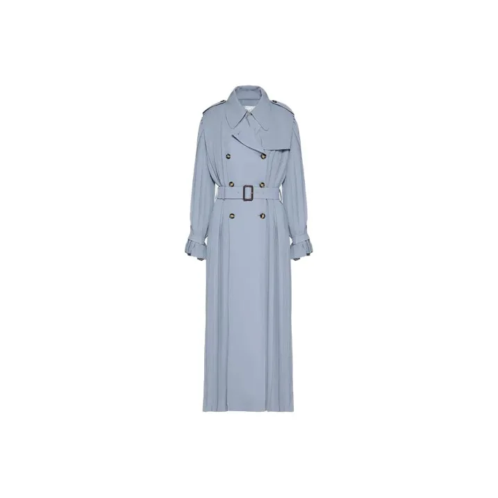 Valentino Trench Coats Women's Blue-0