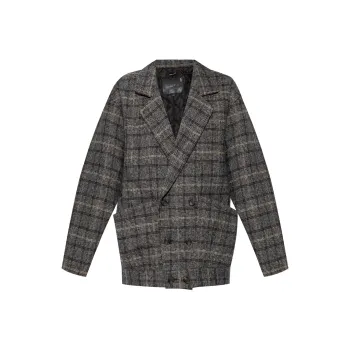 R13 Plaid check Double breasted Blazer