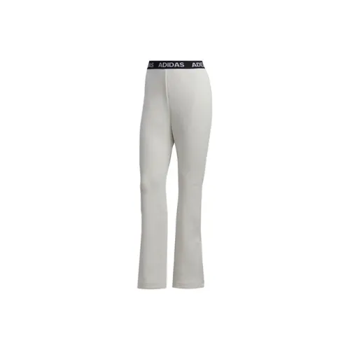 Adidas Knitted Sports Pants Women's Track Gray
