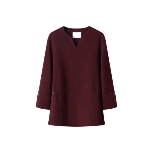 MOSIIMORII Coats Women's Chestnut Red