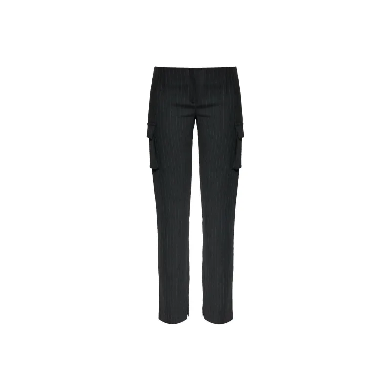 Misbhv Logo Embroidered Striped Trousers-0
