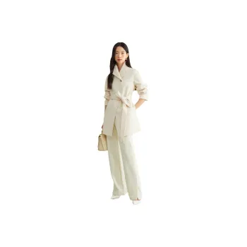 Yiner Coats Women's Ecru