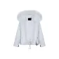 Haze Blue Cropped Silhouette Pique+Blue Rex Rabbit/Raccoon Dog Fur