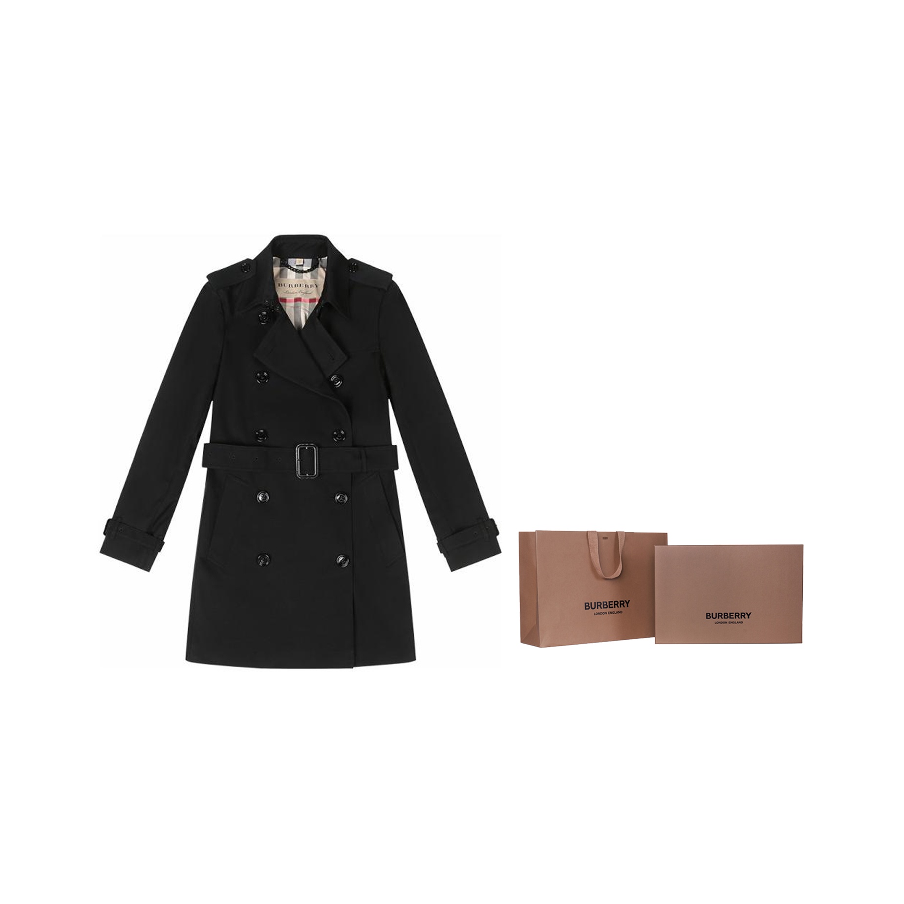 アウターその他 BURBERRY Woman Trench coat Black 8096563 18859881_40994716_600.jpg