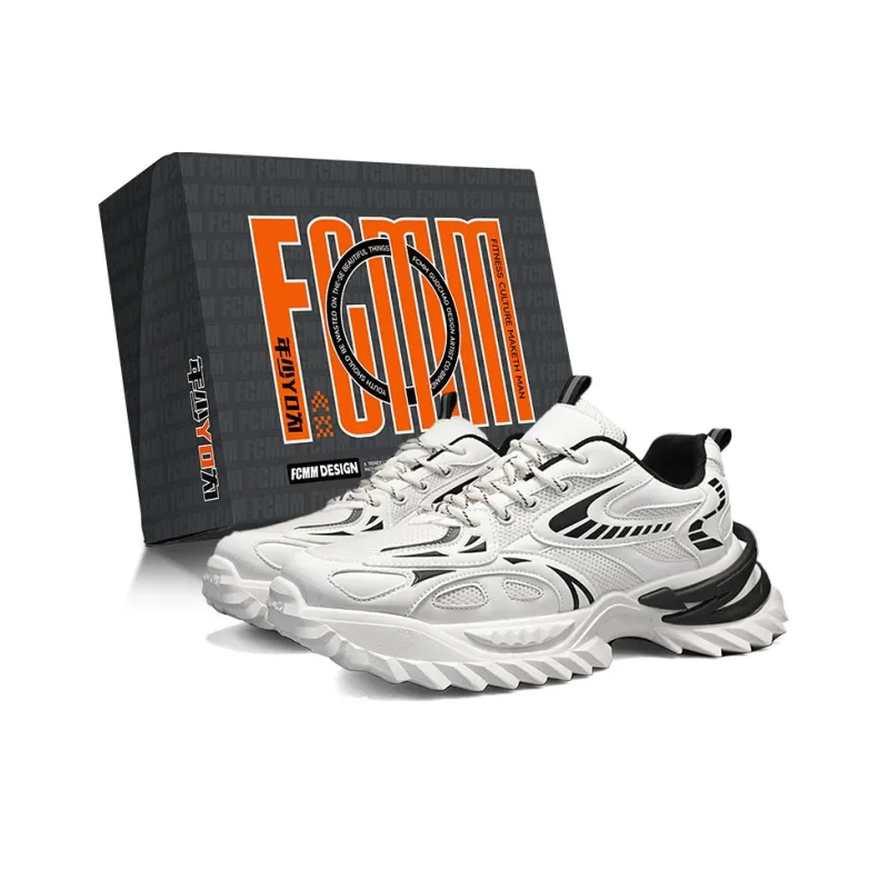 FCMM Anti Slip Wear Resistant Low Top Chunky Sneakers Men's Box Included-14