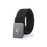 Black with Red Buckle