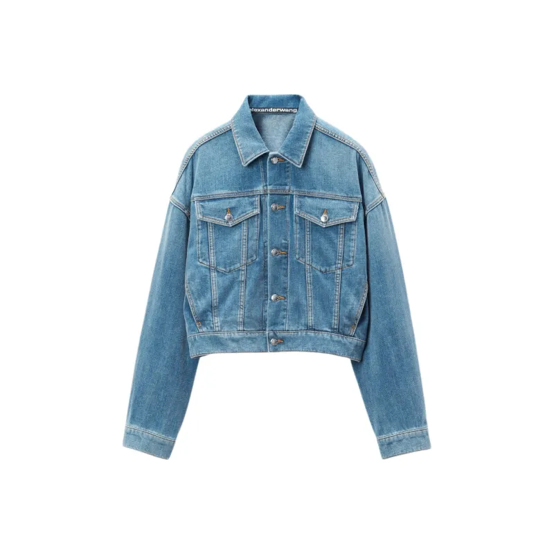 Alexander Wang Cropped Denim Jacket-0