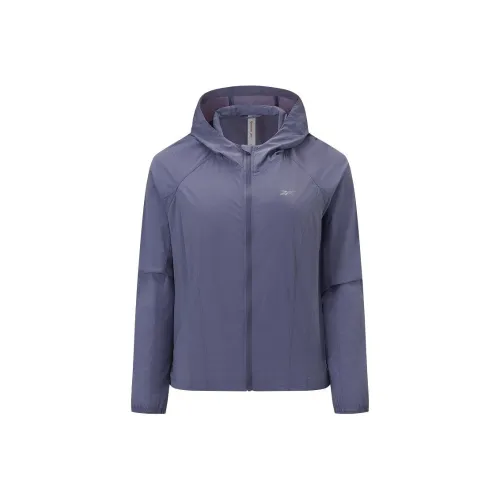 Reebok Breathable Sun Protection Clothing Women's Gray Purple