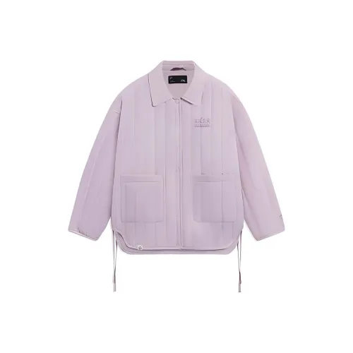 LiNing Sports Trend Series Puffer Jacket Women's Dusty Pink Purple