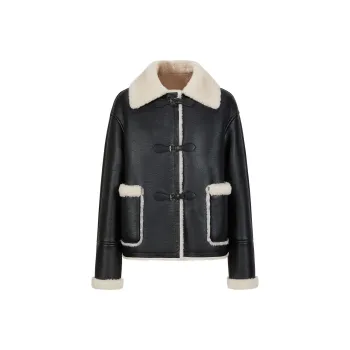 JZ. ANNAKRO Cropped Coats Women's Plain Black