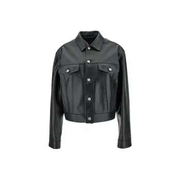 Balenciaga Single breasted Leather Jacket
