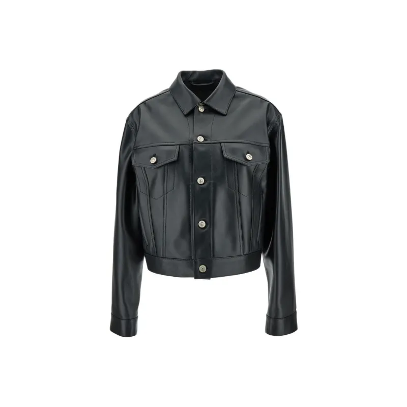 Balenciaga Single breasted Leather Jacket-0