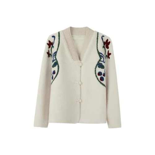 【dme】 Velvet feel Coat Women's Ecru