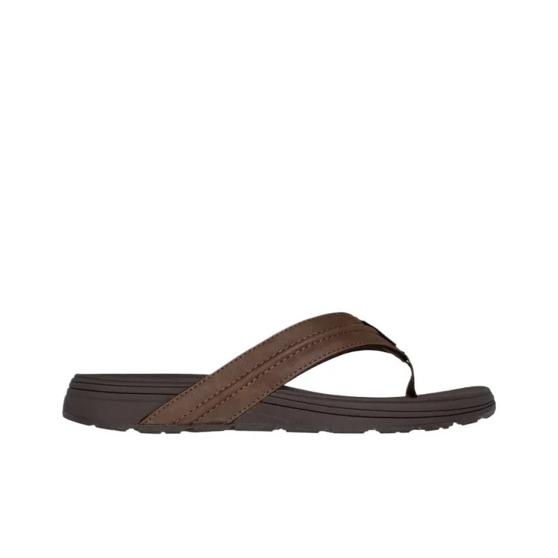 Skechers Relaxed Fit Flip Flops Men's Brown-1