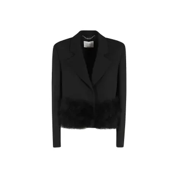 Blumarine Feather trim Blazer