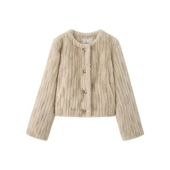 Luqingyi Velvet Jackets Women's Beige