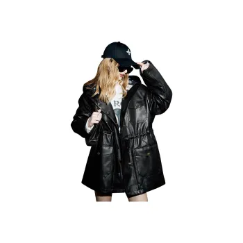 ELF SACK Cropped Coats Women's Low Key Black