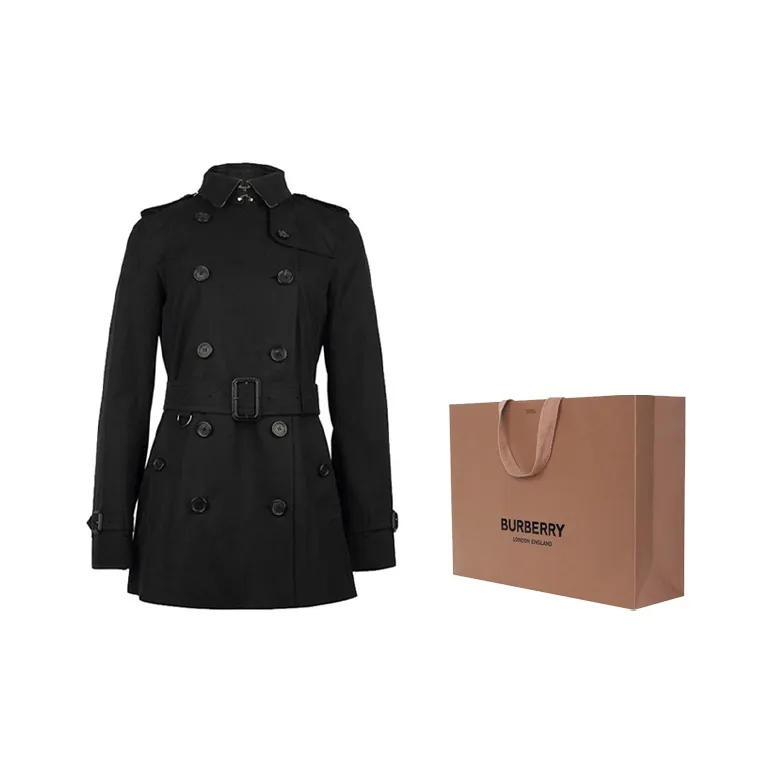 Burberry Trench Coat Women's Black-4