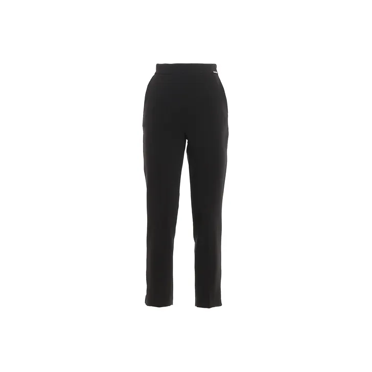 Elisabetta Franchi SS21 Straight Casual Pants Women's Black-0