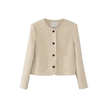 Fstudio Cropped Coat Women's Beige