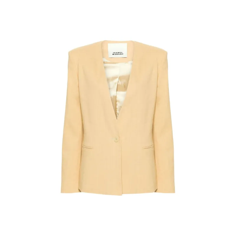 ISABEL MARANT Single Breasted Collarless Blazer-0