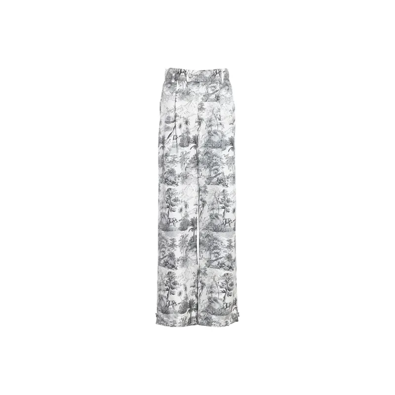 BESIONIA SS23 Casual Pants Women's White Pattern-0
