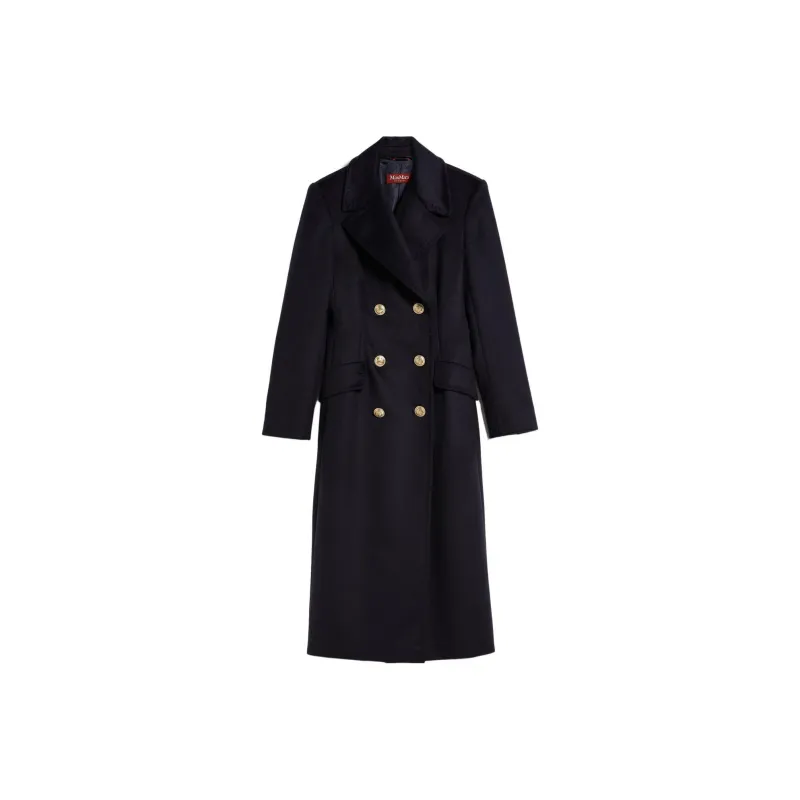 MaxMara Studio Double-Breasted Long-Sleeved Coat-0