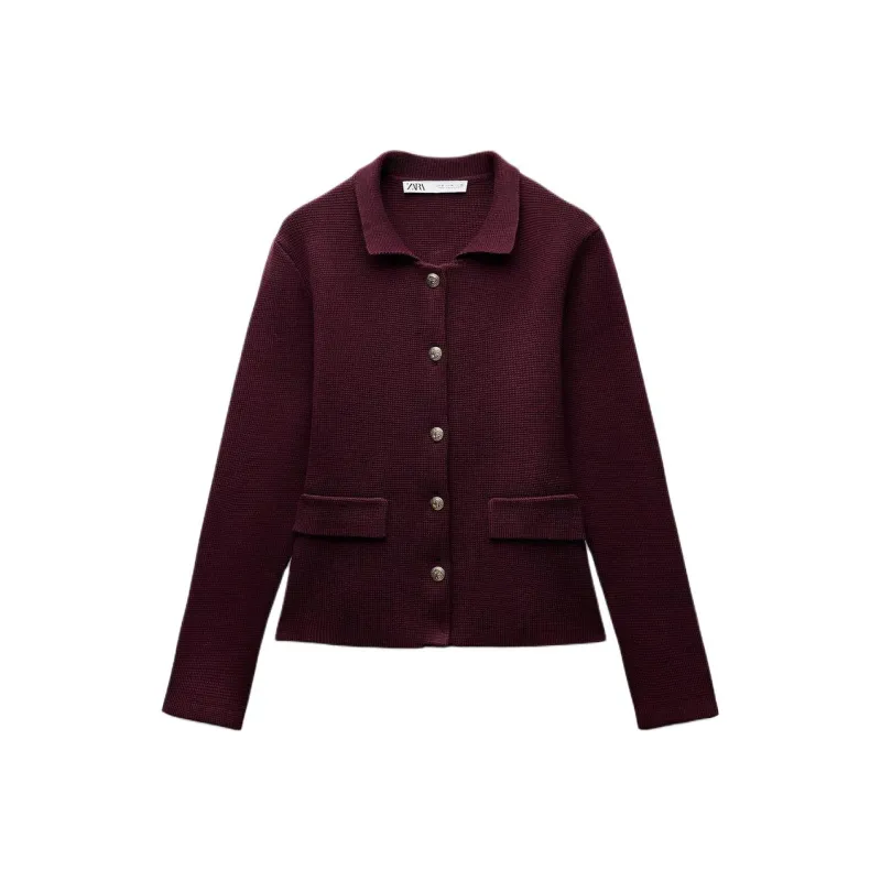 ZARA Knitwear Women's Burgundy-0