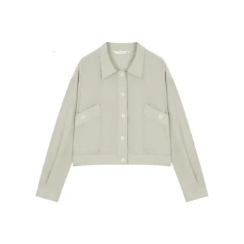 IHIMI Cropped Coat Women's Ice Heart Green