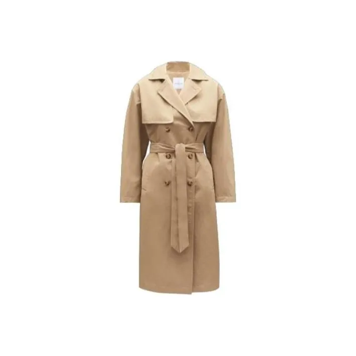 Moncler Trench Coats Women's Yellow-0