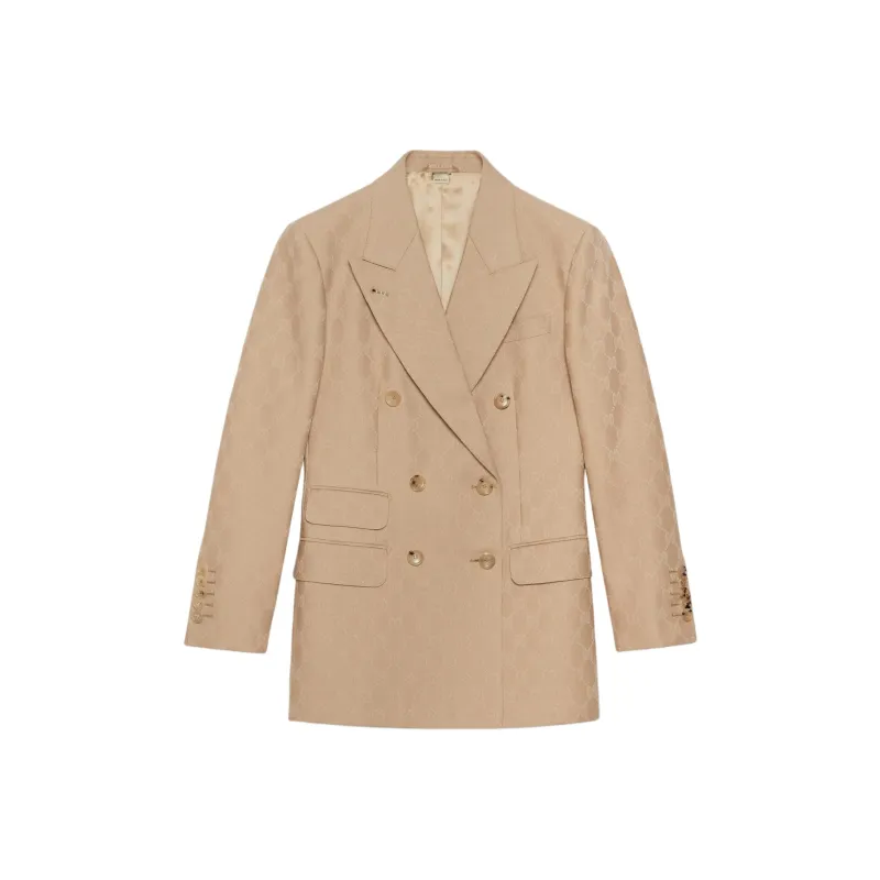 GUCCI Gg Wool Jacquard Jacket 'Camel'-0