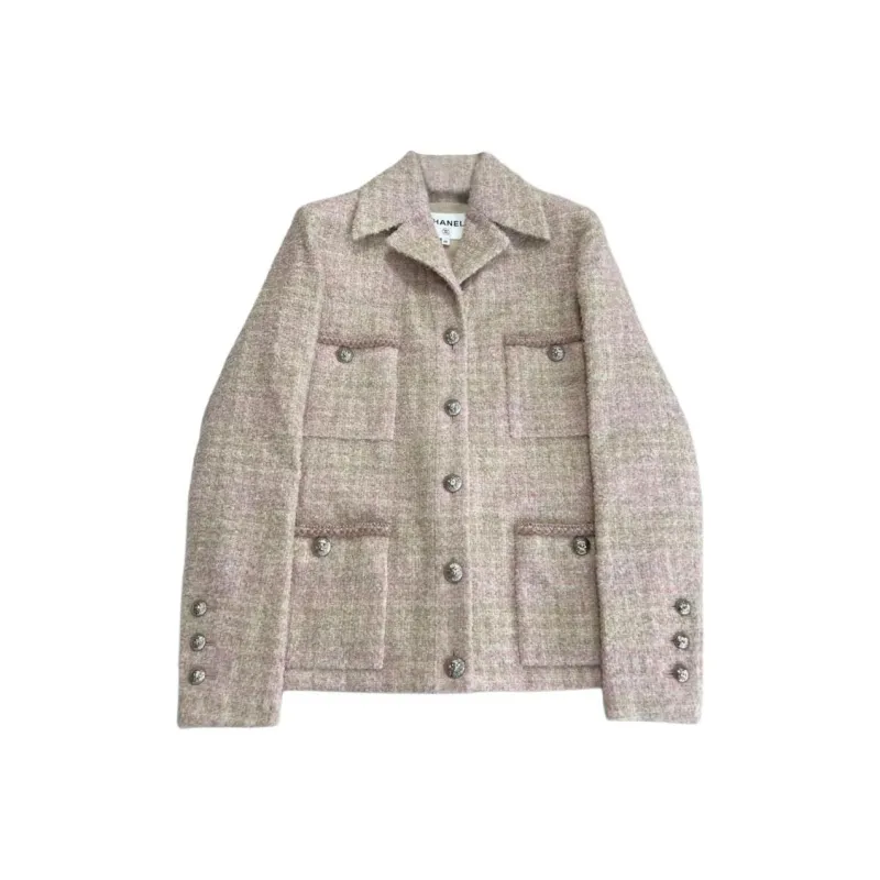 CHANEL FW24 Business Suit Coat Women's Pink-0
