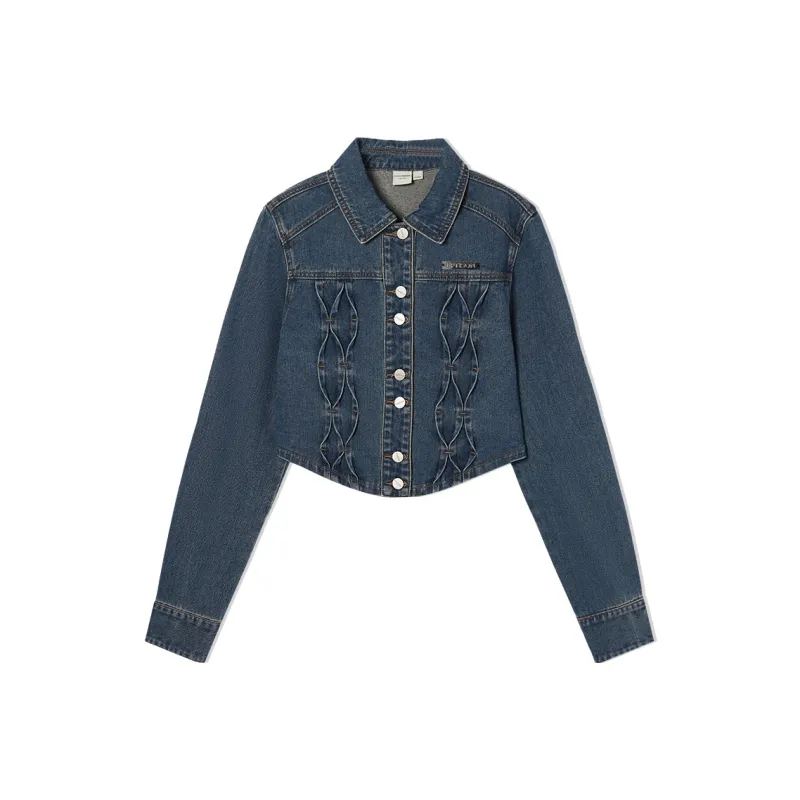 EPTISON WOMAN Cropped Coats Women's Denim Blue-0