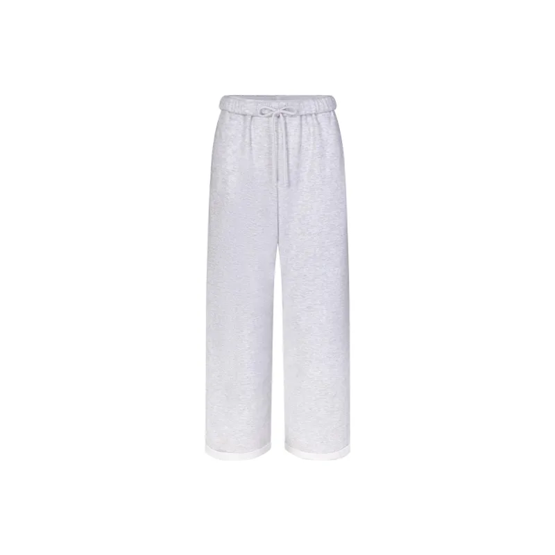SKIMS COTTON FLEECE CLASSIC STRAIGHT LEG PANT Casual Pants Women's Light Heather Grey-0