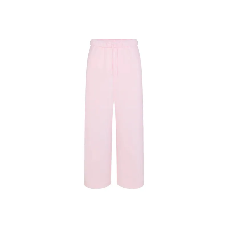 SKIMS SS24 COTTON FLEECE CLASSIC STRAIGHT LEG PANT Casual Pants Women's CHERRY BLOSSOM/Cherry Blossom-0