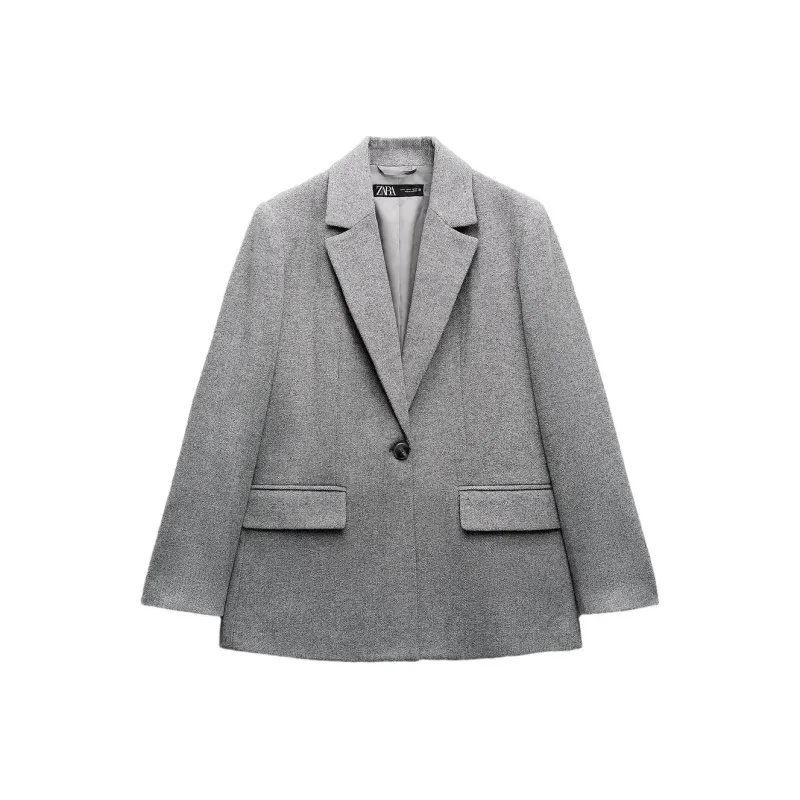 ZARA Business Suit Women's Zebra Print Gray-0