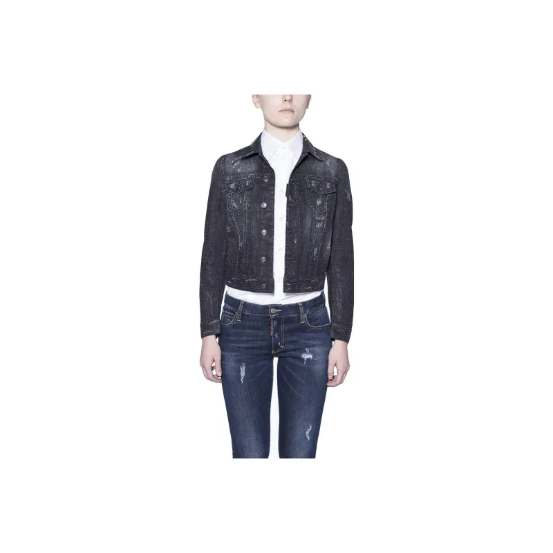 DSQUARED 2 Cropped Denim Jacekt-0