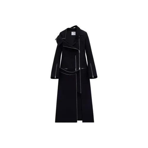 COURREGES SS24 MODULAR COTTON LONG COAT Coats Women's BLACK/Black