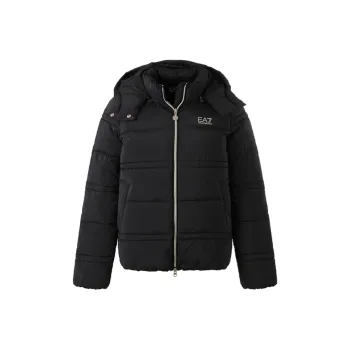 EMPORIO ARMANI EA7 SS24 Puffer Jacket Women's Black