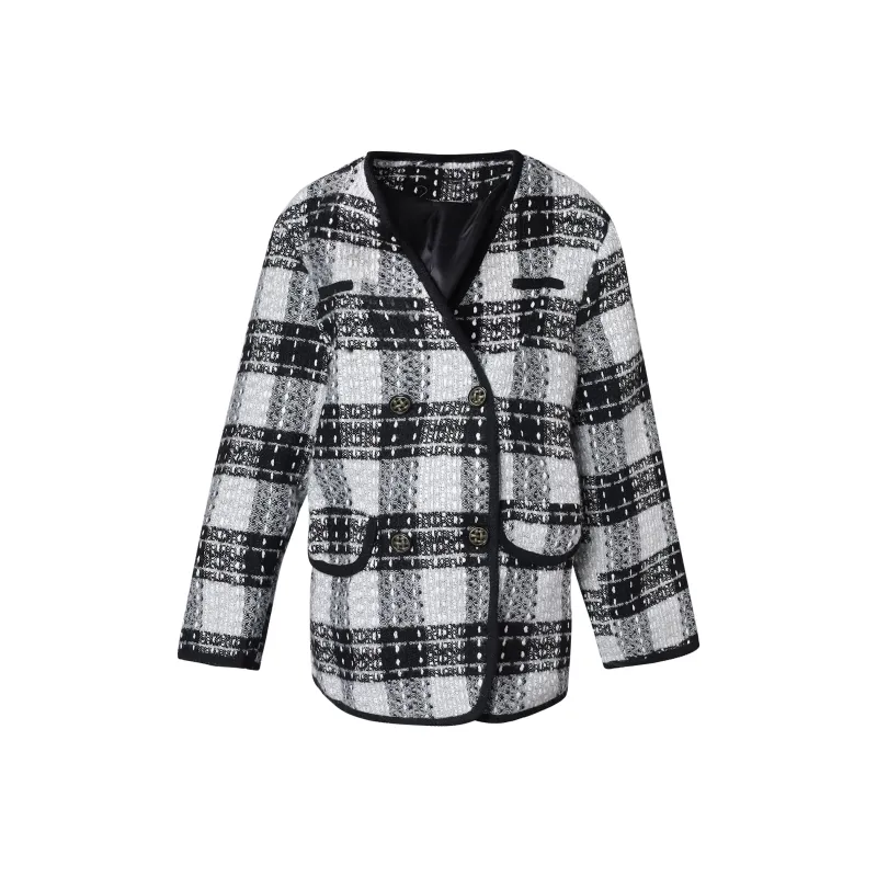 AURORA MUSE Cropped Coats Women's Black-0