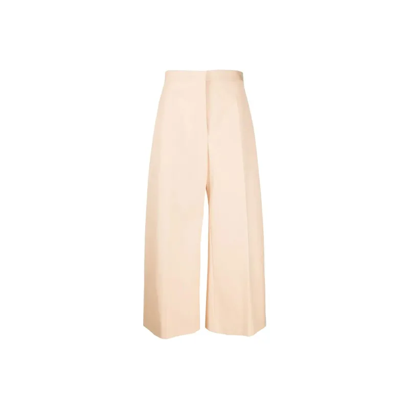 JIL SANDER Wide Leg Cropped Trousers-0