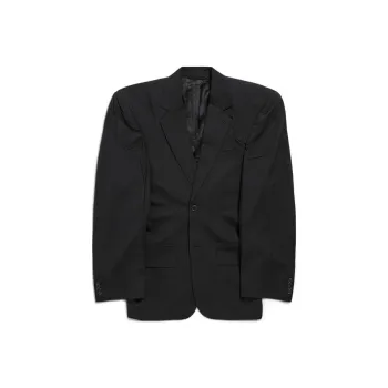 Balenciaga SS24 Business Suit Coat Loose Fit Women's Black