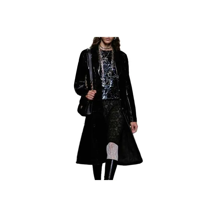 CHANEL Leather Jackets Women's Black-0